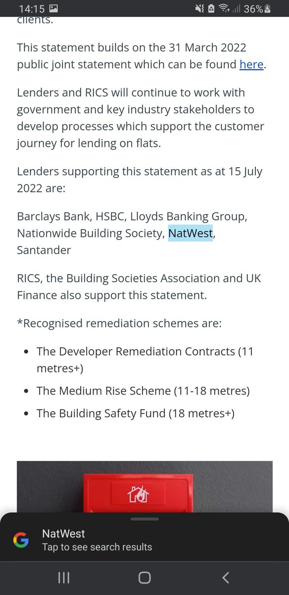 @MartinSLewis @bbc5live Why are Natwest not lending of apartments with full leaseholder protections and certificates? Their UK finance statement with @luhc wasn't true. I'm fully covered, have all the certificates and @NatWestGroup still rejected my buyers mortgage and requested an EWS1 form.