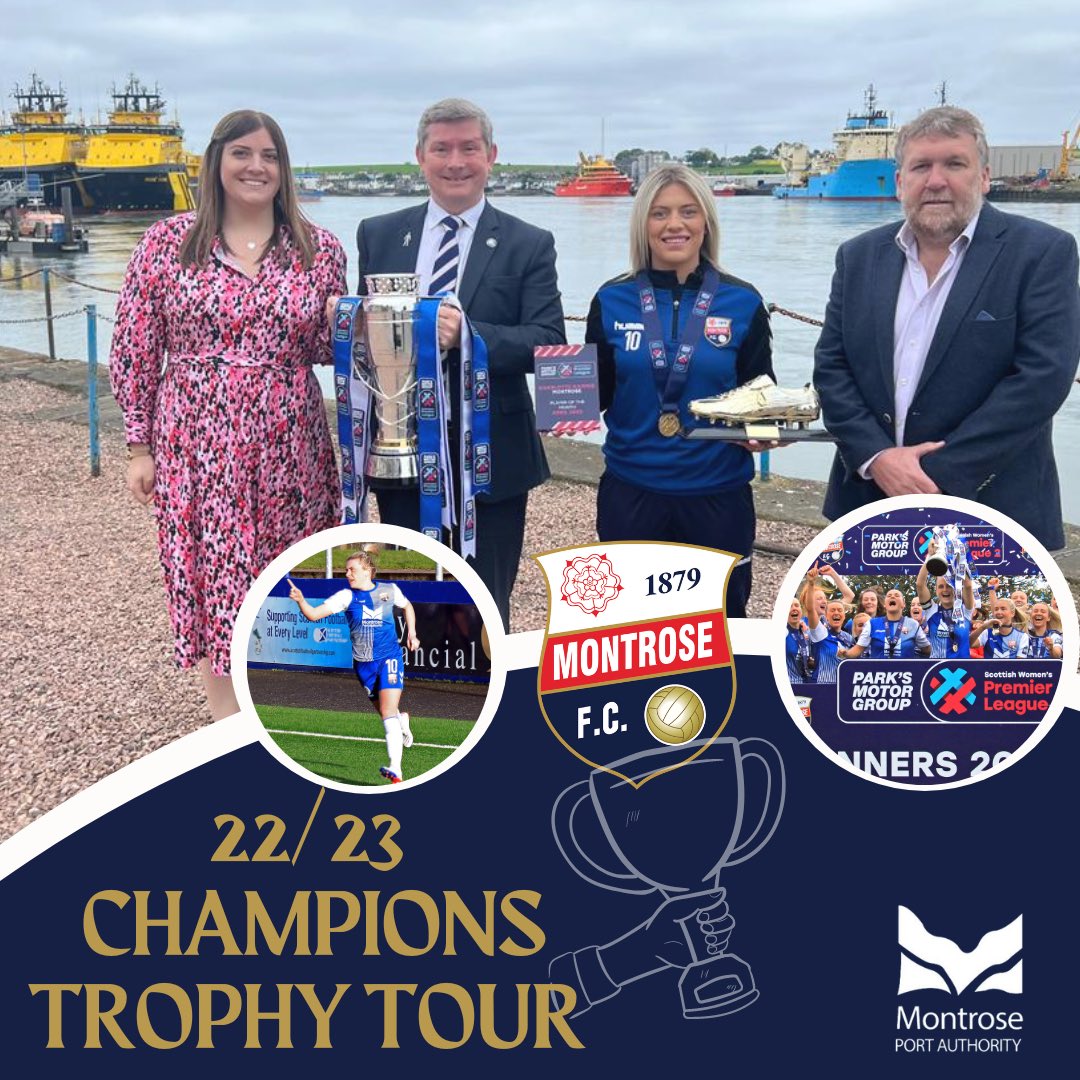 22/23 𝑪𝒉𝒂𝒎𝒑𝒊𝒐𝒏𝒔 𝑻𝒓𝒐𝒑𝒉𝒚 𝑻𝒐𝒖𝒓 🏆 

The SWPL2 trophy made an appearance today at our 22/23 Main Kit Sponsor Montrose Port Authority.

READ FULL STORY - montrosefc.co.uk/2023/06/07/22-…
