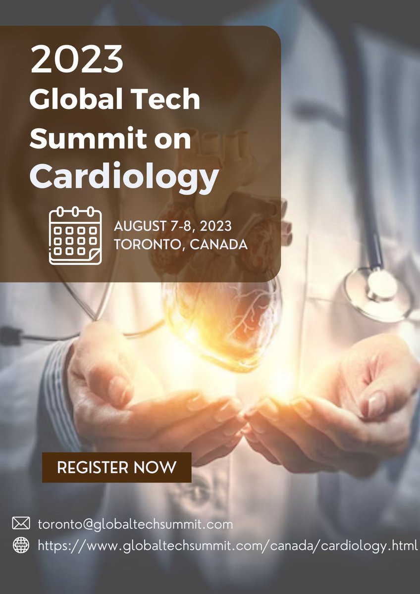 We are thrilled to invite you to the prestigious Global Tech Summit on Cardiology, where groundbreaking advancements in cardiovascular healthcare and cutting-edge technologies will converge. Let's shape the future of cardiology together! 🌍 #CardioTech #HealthTech #innovation