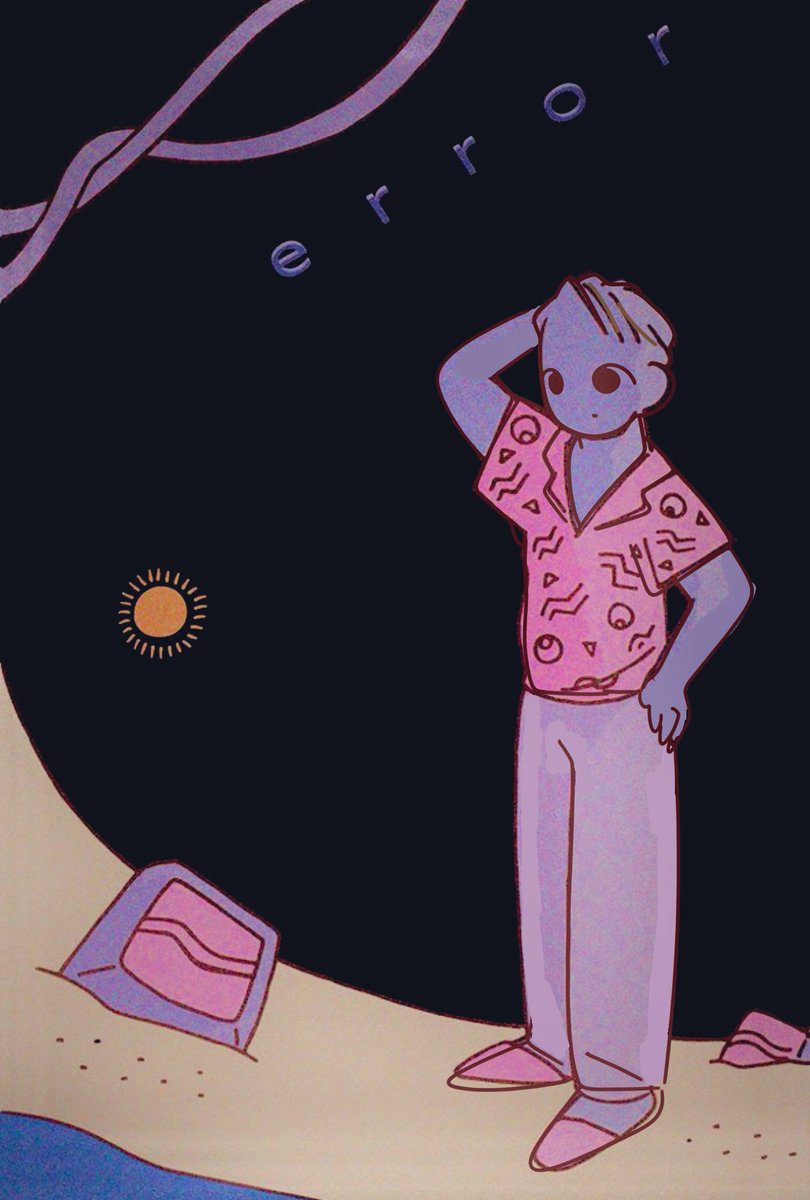solo pants shirt short sleeves black background 1boy pink footwear  illustration images