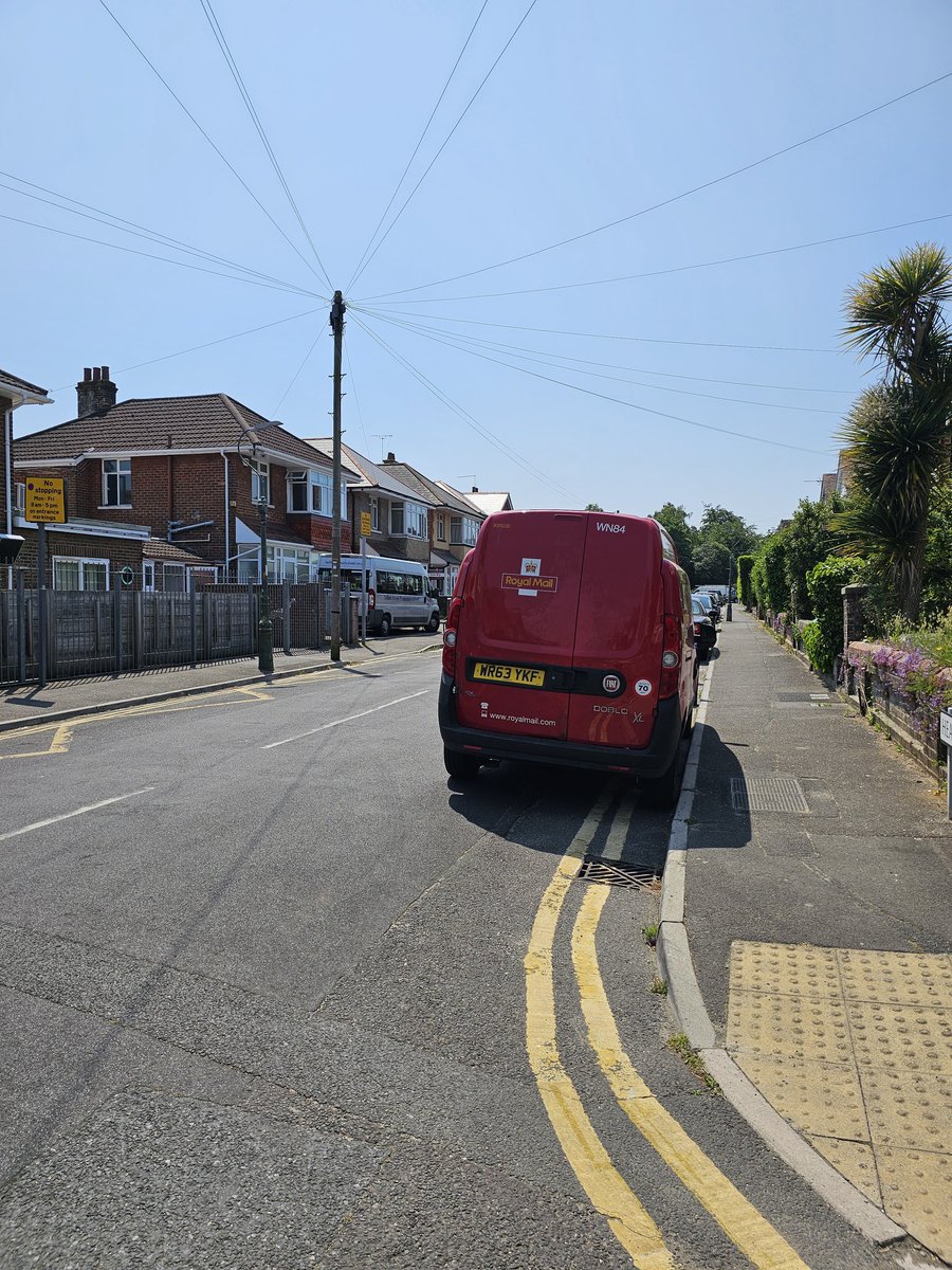 Another day, another van restricting the safe view of drivers and children crossing at the junction opposite a primary school