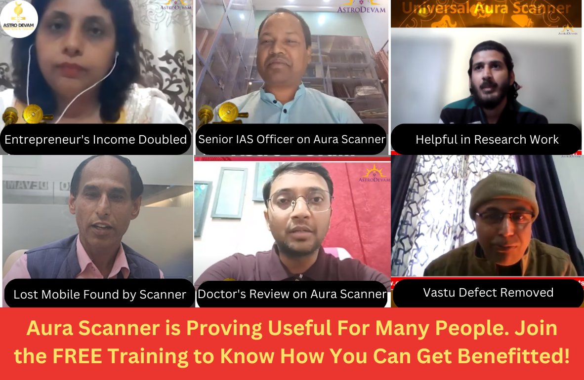 AstroDevam's tweet photo. Special Training for #VastuExperts, #Astrologers, #Numerologists, #Yoga & #FengShui Experts, #Reiki & Pranic Healers & others...
You will be mesmerized when you know how Aura Scanner Machine can help you enhance your working skills...
Register Now: https://t.co/wxan2wEF8Q https://t.co/VzVCiCwvTZ