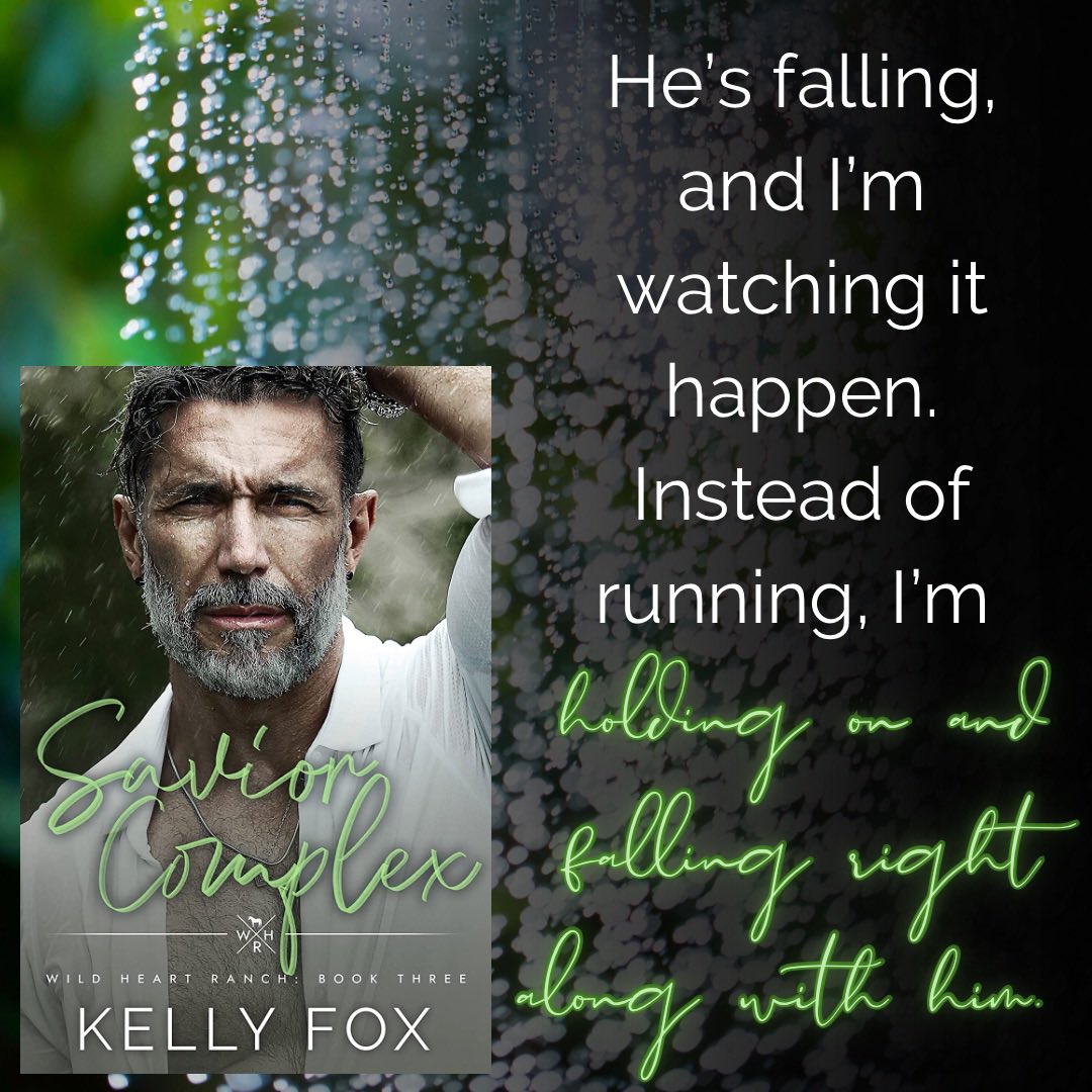 “He’s falling, and I’m watching it happen. Instead of running, I’m holding on and falling right along with him.” 

Savior Complex by @authorkellyfox 

a.co/d/9fgYy7R

#OutNow #AgeGapRomance #LGBTQRomance #LoveIsLove #MMRomance #BookLove #WildHeartRanch #KellyFox