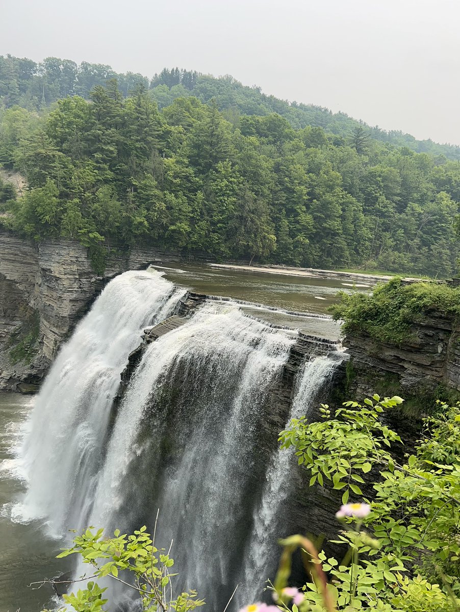 Letchworth State Park. Stunningly beautiful even with the wildfire haze.