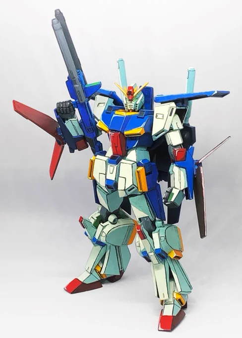 ガッツリ可動改造したので立膝も余裕! HGUCのZZガンダム以上の可動に出来ました。   #ガンプラ #ZZガンダム