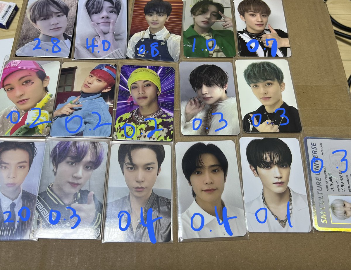 Sellsellwell's tweet photo. NCT Photocard sell⭕️
엔시티 포토카드 양도

도영 정우 유타 샤오쥔 태용 마크 런쥔 지성 정우 해찬 재민 제노 쟈니 천러 ncit smcu photocard sell taeyong haechan renjun jaemin xiaojun yuta johnny chenle 포토카드 양도 smtown 질주 윈윈 태일 cheap poca https://t.co/dG83iqASwm