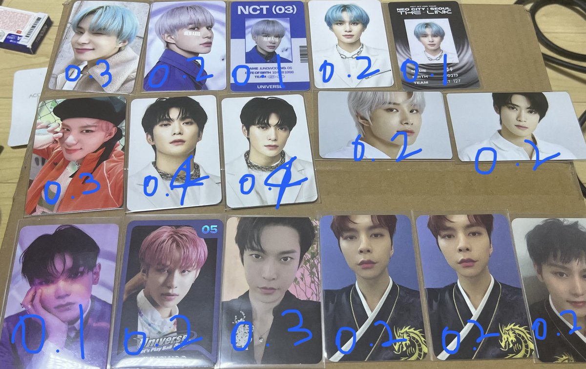 Sellsellwell's tweet photo. NCT Photocard sell⭕️
엔시티 포토카드 양도

도영 정우 유타 샤오쥔 태용 마크 런쥔 지성 정우 해찬 재민 제노 쟈니 천러 ncit smcu photocard sell taeyong haechan renjun jaemin xiaojun yuta johnny chenle 포토카드 양도 smtown 질주 윈윈 태일 cheap poca https://t.co/dG83iqASwm