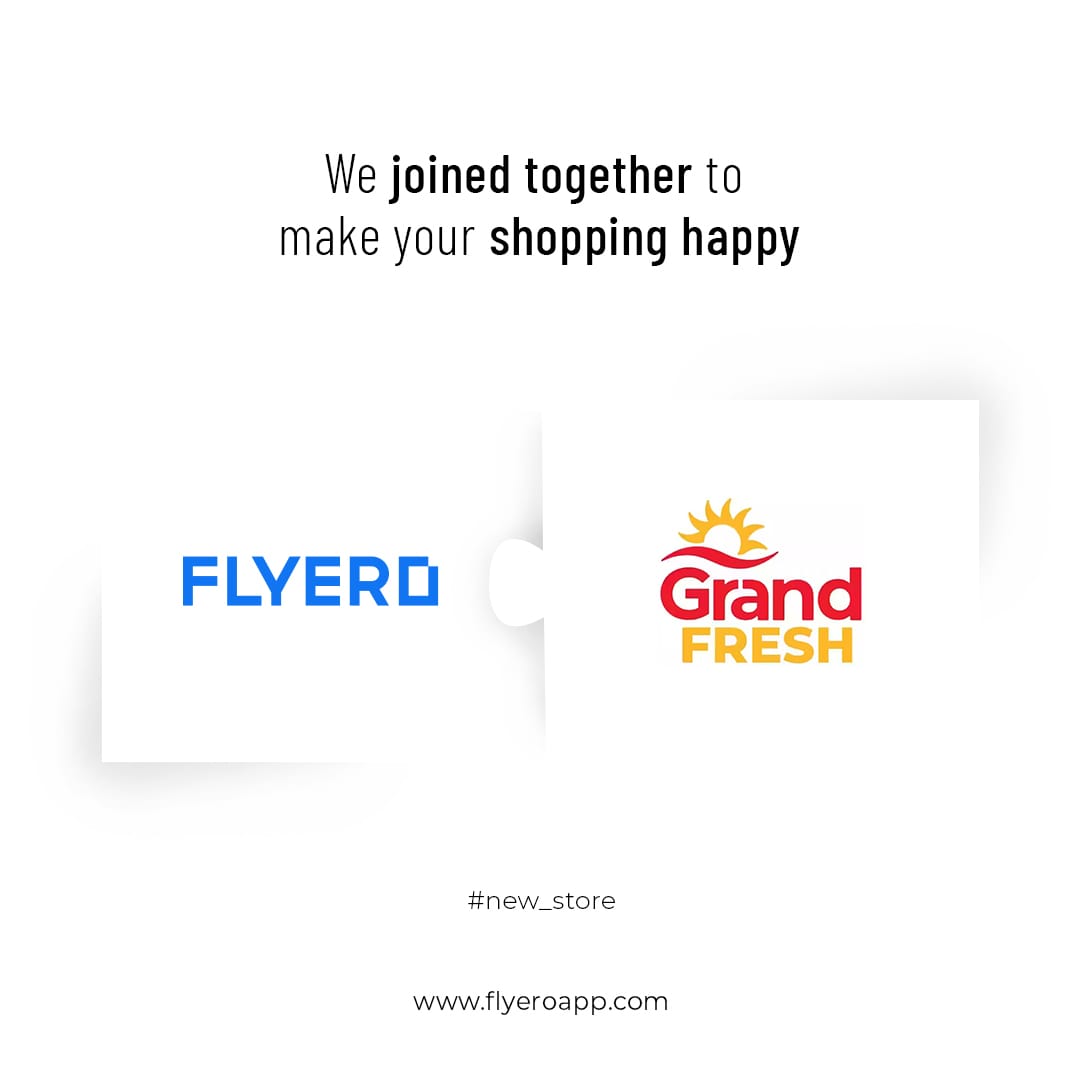 We have joined hands with Grand Fresh to enhance your shopping experience.
.
@grandfresh_cochin
.
#flyero #flyeroapp #HappyShopping #shopoholics  #retail #retailmarketing #flyers #shopping #shoppingkerala #advertisement #kochi #adskerala #digitalflyers #marketing #offers