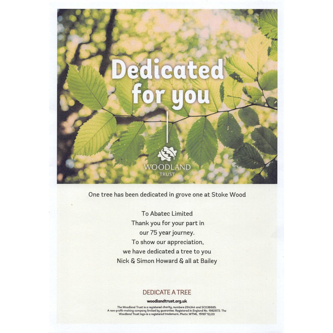 We received a great letter from one of our customers today, Bailey of Bristol

Congratulations on your 75th Anniversary, we're proud to be part of your supply chain and thank you for your dedication.