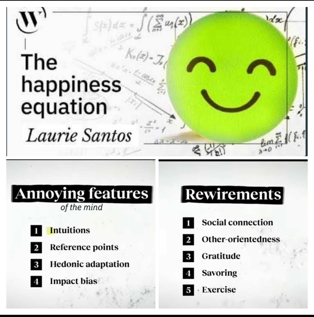 RameshINTJ's tweet photo. Rewire brain for happiness 
I did her famous course " Science of Well Being " in 2017 on Coursera . This video by @bigthink summarises it so well @lauriesantos @coursera Highly Recommend Strength test by Via Institute @VIAstrengths https://t.co/9uVHQrOSog
