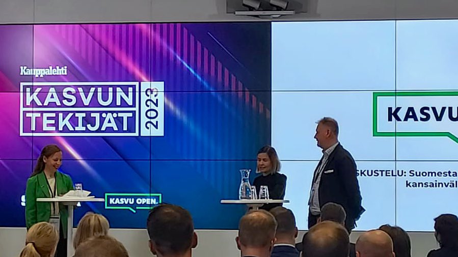 Kauppalehti Kasvuntekijät -tapahtumassa lavalla pyörähti tänään Kasvu Openin tj Jaana Seppälä. 

Keskustelun teemana kansainvälinen kasvu. Kiitos uudesta tapahtumasta <a href="/KauppalehtiFi/">Kauppalehti</a> 👏🏻 <a href="/SeppalaJaana/">Jaana Seppälä</a>