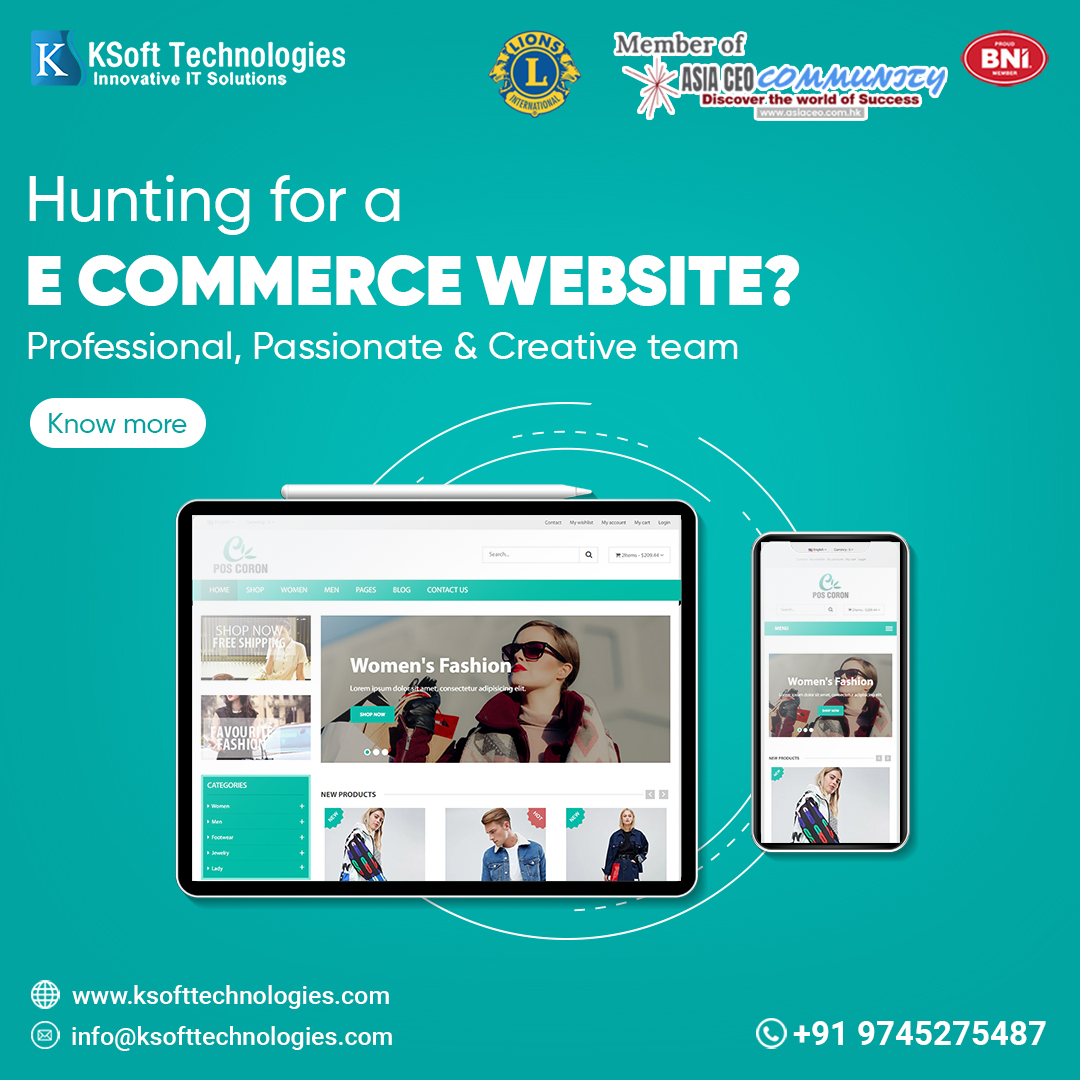 Hunting for a
E COMMERCE WEBSITE?

#ecommerce #ecommercewebsite #ecommercestore #marketing #branding #LetsGrowBusinessWithKsoft #KsoftWebsiteMovement