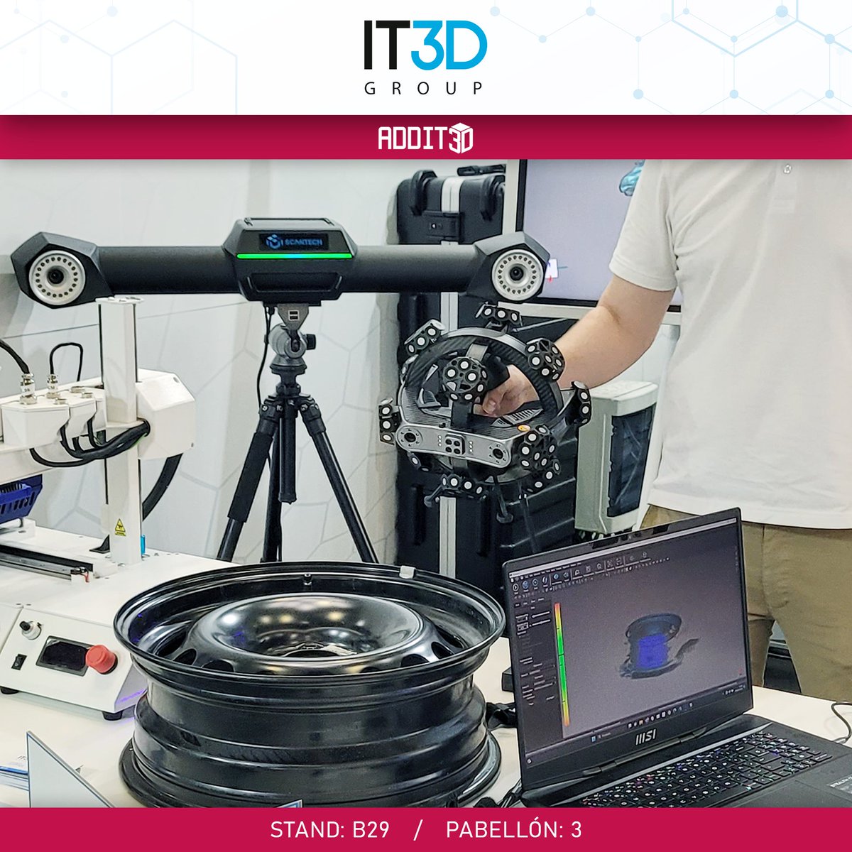 It3dgroup's tweet photo. Una de las soluciones IT3D que más está llamando la atención de los presentes en #ADDIT3D, está siendo el sistema de metrología y medición óptica TrackScan Sharp.
Descubre esta tecnología en: https://t.co/ZRcX1z1O6B
O ven a visitarnos al stand B29 del @BEC_Bilbao
Te esperamos! https://t.co/uLk88dFZPz