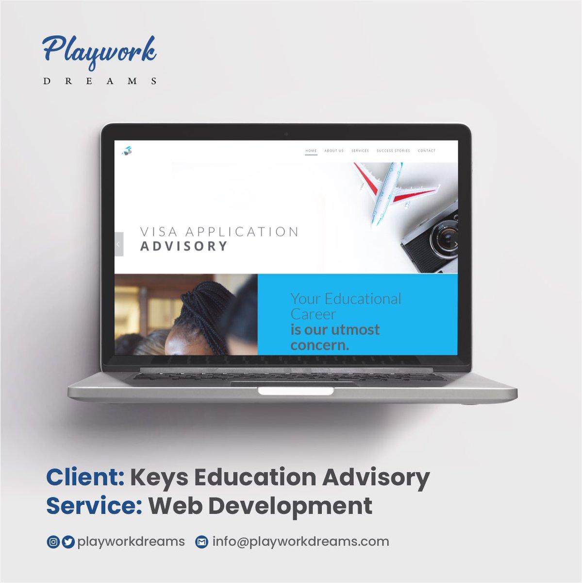 Our Client : Keys Education Advisory 
Service Provided : Web Development 

We create a website that is tailor made to your needs as well as to content writing that helps your business or brand compete on a global level. 

Reach out to us today for a revamp!

#pwdagency