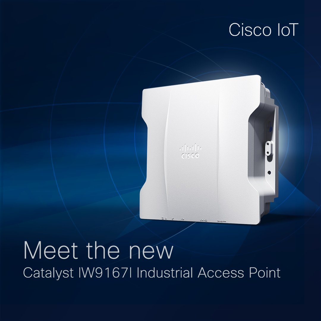 Cisco Catalyst IW9167I Industrial Access Point can help you extend your #WiFi6 network to more places and assets; even in the toughest conditions. 💨 🌧️ ☀️ #ciscoiot #IndustrialIoT 

Learn more about the IW9167I here: cs.co/6019OakXT