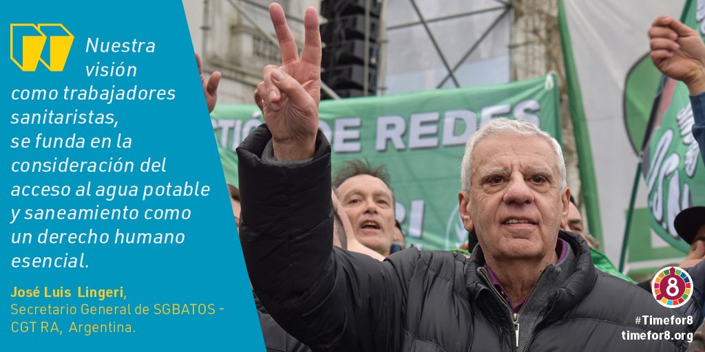 💦 El #agua y el saneamiento son #DerechosHumanos que miles de millones de personas carece@CGTArgOficialn.
✊Los sindicatos piden inversión pública en la gestión sostenible del agua y empleos verdes
🗣️J.L. Lingeri  @CGTArgOficial➡️pulse.ly/7050y3g231
#ODS6 #timefor8 #HLPF2023