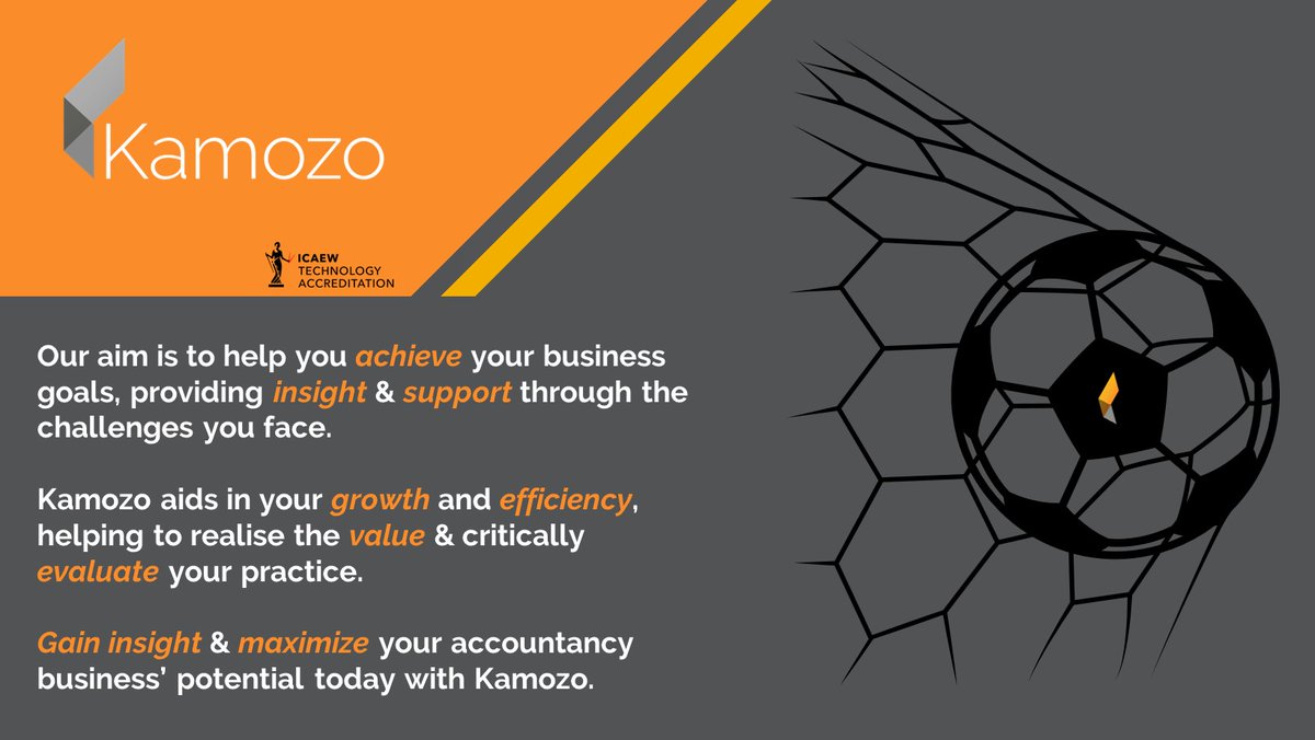 KamozoApp's tweet photo. Score your goals with #Kamozo.

Our aim is to support your #accountancybusiness, helping its growth and efficiency, while realising the value through powerful insight.

Let us share our stories to help build yours.

#accountancypractice #addedvalue #icaew https://t.co/3sav78a7Qu