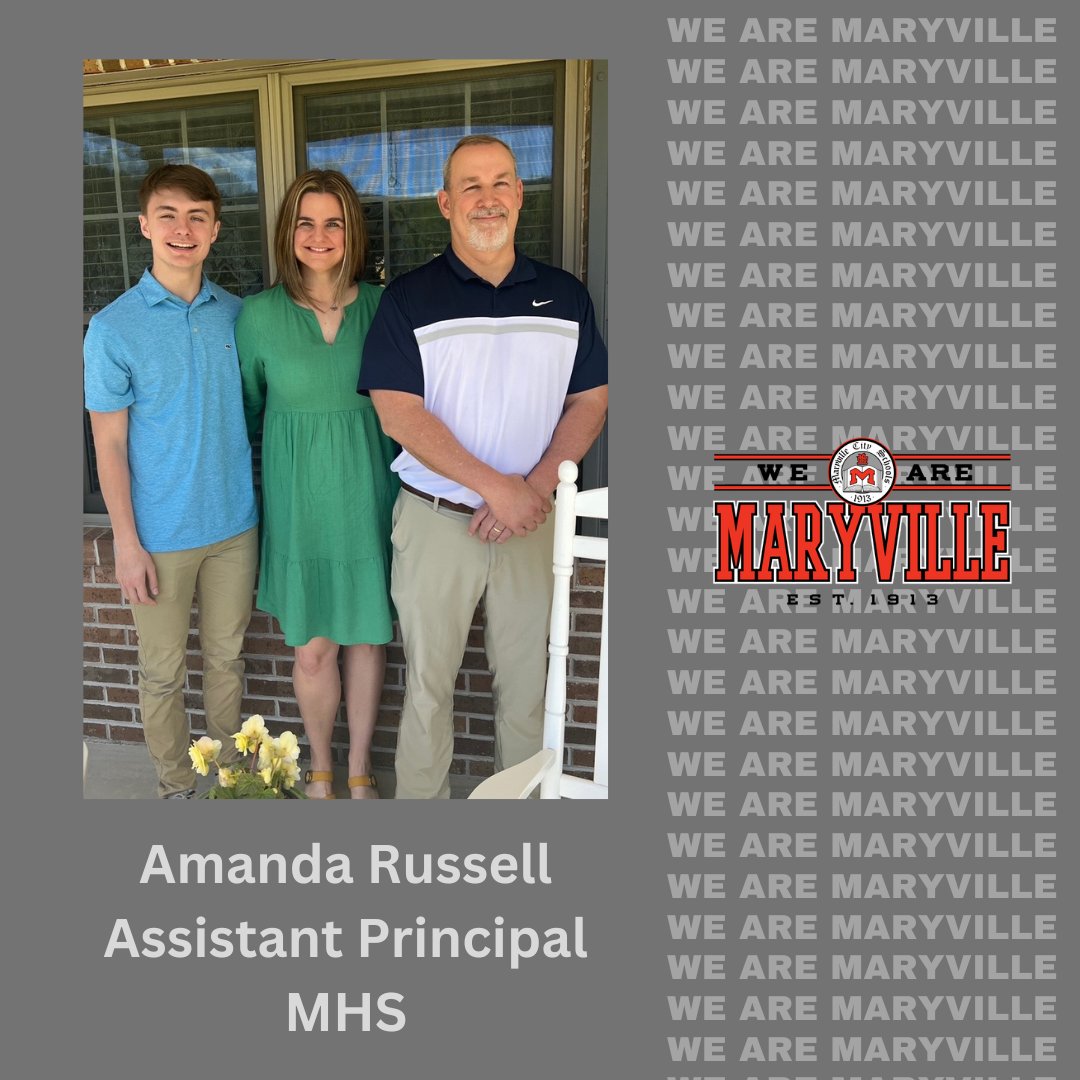 MCS is excited to share that Amanda Russell has joined the administrative team at MHS. Ms. Russell will be serving with Principal Heather Hilton and Assistant Principals Brett Coulter, Stacey Travis, and Donna Wortham. #wearemaryville