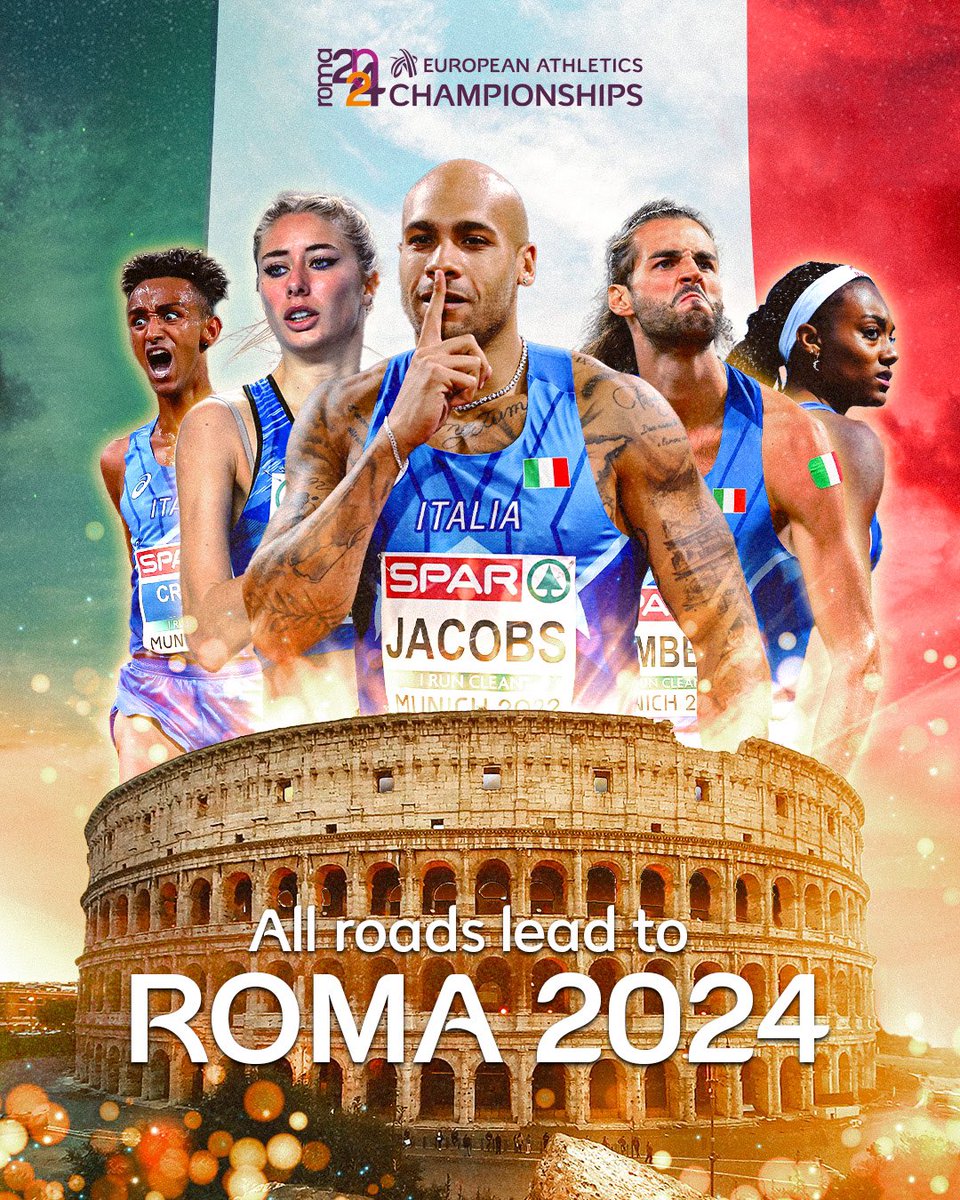 Coming 🔜 ! 🤫 

It’s one year to go until #Roma2024! 🇮🇹 

🗓️ 7-12 June 2024
🏟️ Stadio Olimpico 

Don’t miss it! ⚡️