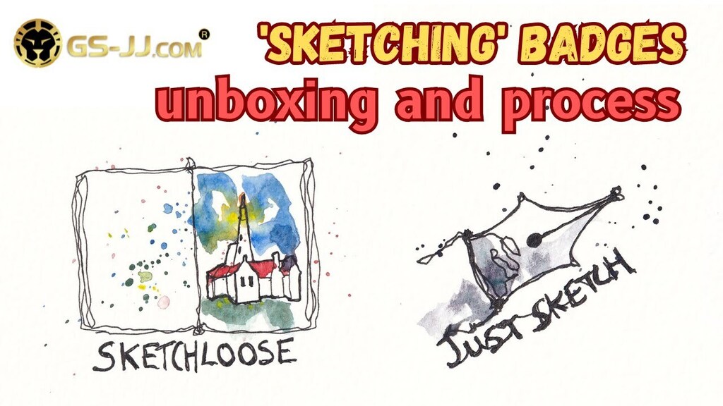 Here is my latest #urbansketch #arttutorial Miniature Sketching - How I 'Designed' my New Pin Badges - #Pinbadges #EnamelBadges - With GS-JJ.com youtu.be/sPkgZIe_4p0  #lineandwash #dailysketch