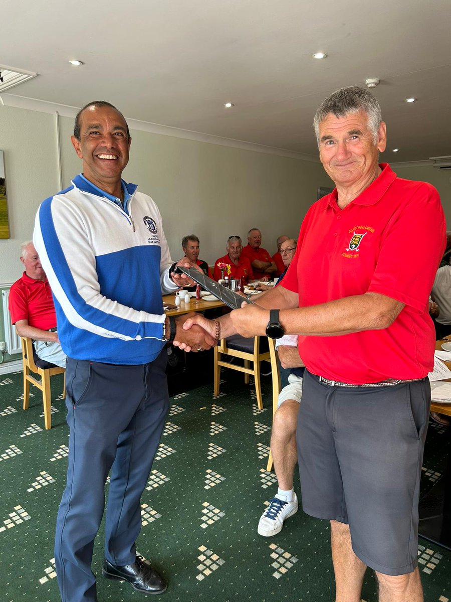 Today we welcomed the Dorset Past Captains and the Oxfordshire Past Captains   

A perfect day for a game of golf and a nice social occasion with food before and after the game

Also our Club Captain Andre is seen receiving his Captains Tie
 
#countycaptains 
#MembersClub