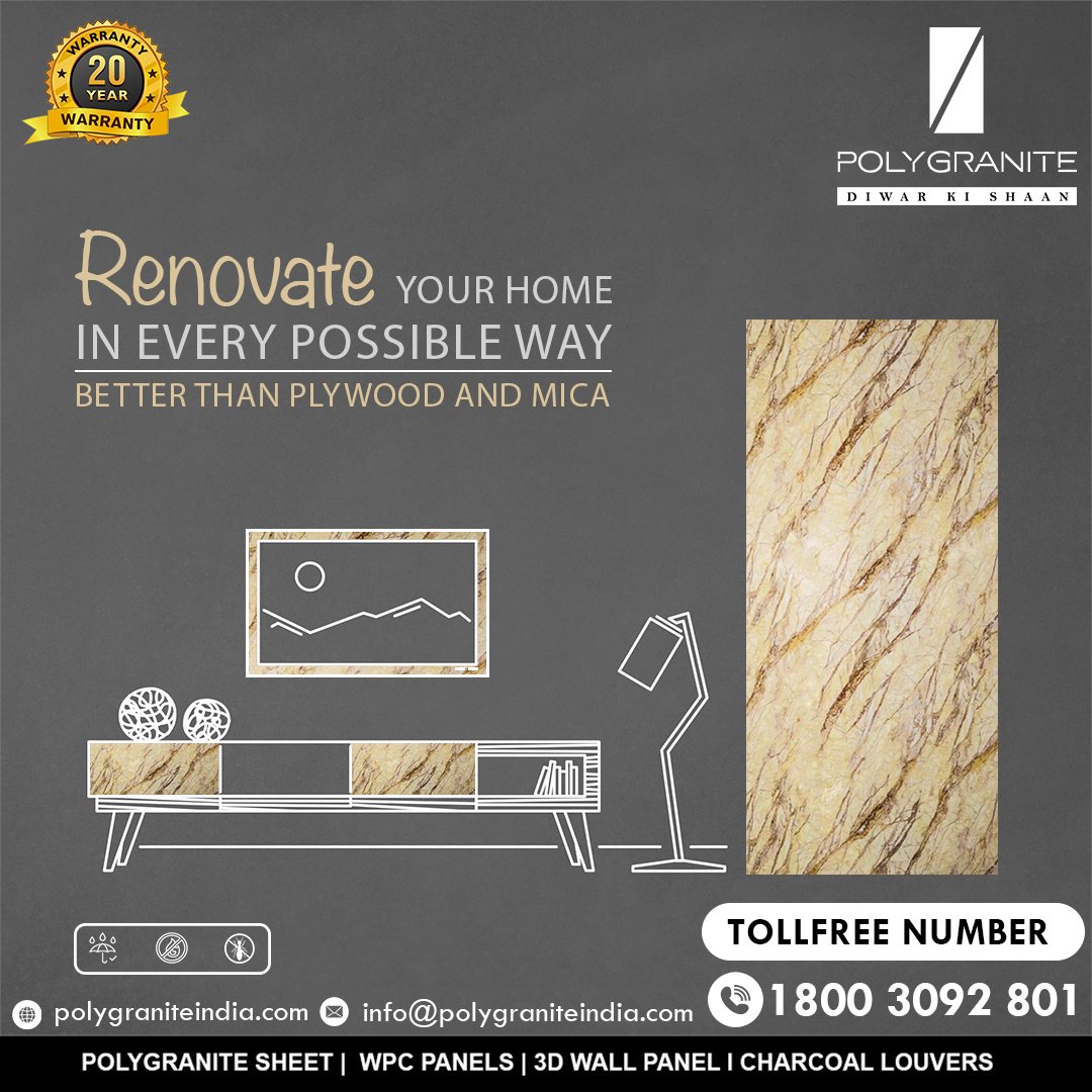 Polygranite_In's tweet photo. Revitalize your home with a stunning makeover! Embrace the future of home renovations by replacing plywood and mica with the modern elegance of #Polygranite. Elevate your space to new heights of style and durability.
Reach to us:
https://t.co/zt1jgAgh3a
WhatsApp: +917788878336 https://t.co/lhhcp5bi8E