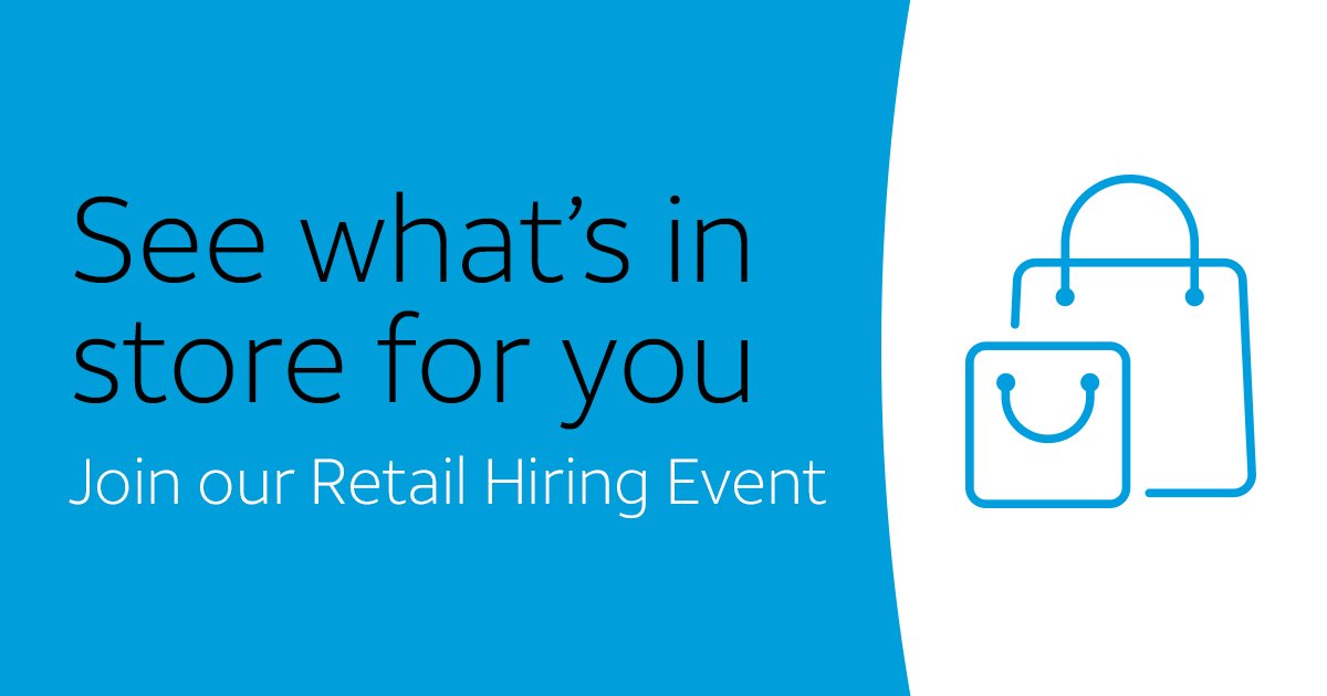 #JobAlert Happening Tomorrow

Thursday, June 8 (10am-6pm)
AT&T Interview/Job Offers #HiringEvent

AT&T Retail Store
3181 Phoenix Center Drive
Washington, MO 63090

Details/Apply: work.att.jobs/WashingtonHE68…
Walk-ins Welcome

Chance to emerge from event w/offer to join #LifeAtATT