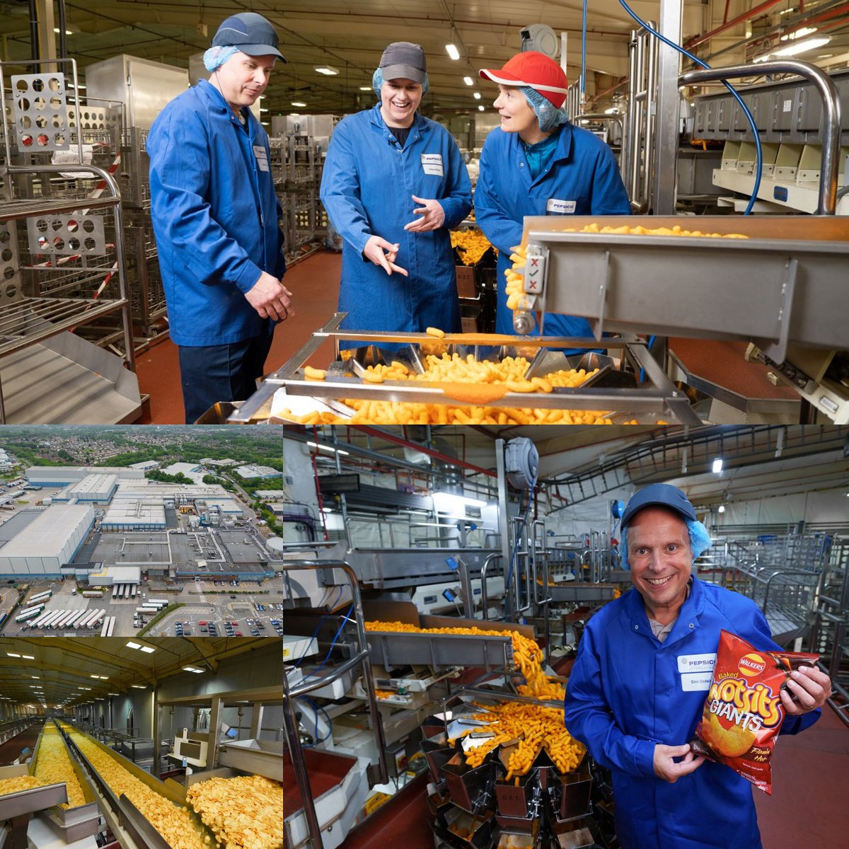 PepsiCoEU's tweet photo. We’re celebrating 75 years of @walkers_crisps by investing £58m into our Leicester production site. This will pay for new ovens powered by 100% #RenewableElectricity, cutting 1000 tonnes of greenhouse gas emissions annually and contributing to our #NetZero goals. #PepsiCoPositive https://t.co/Z9p6ohIZeW