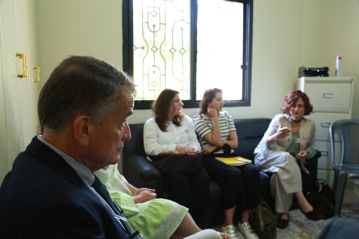 UNFPALebanon's tweet photo. We were pleased to welcome the esteemed Special Coordinator @CFSaundersUN to discuss efforts done to end #SexualExploitationandAbuse. It is essential today to create a safe and environment for all #PSEA @UNFPALebanon @abaadmena @UN_OSCSEA @CFSaundersUN #Lebanon #SayNoToSEA https://t.co/VXuCKHQwPr