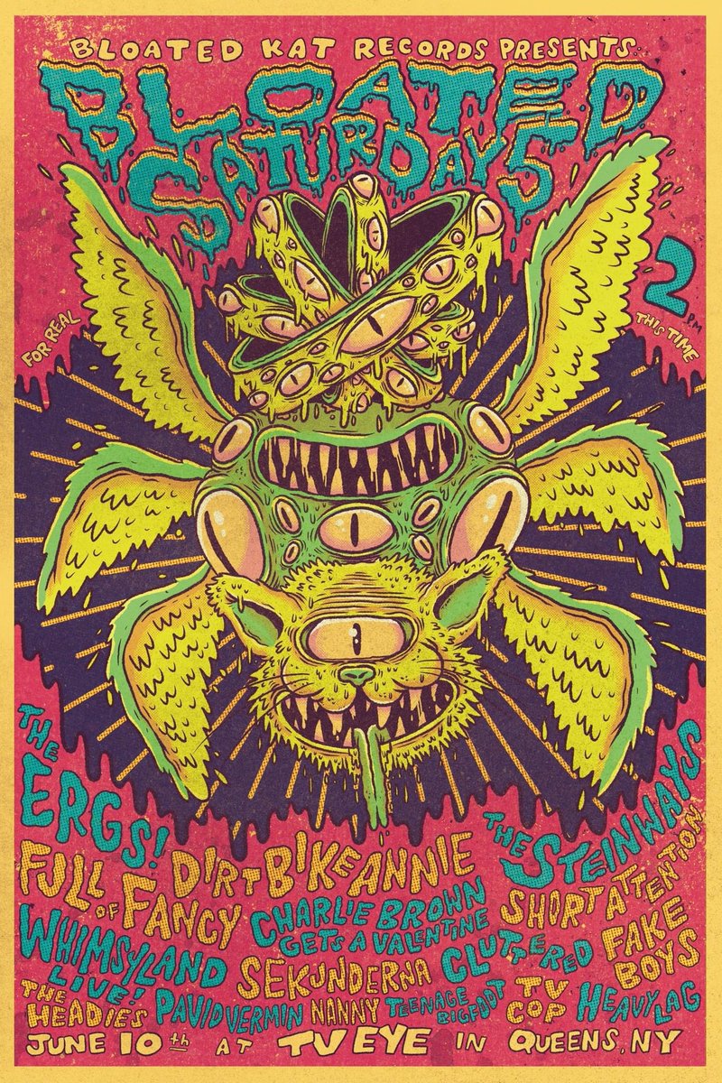 Very stoked to be playing this fest on Saturday. Dirt Bike Annie took The Ergs on their first tour. Charlie Brown Gets a Valentine were our first tour mates after that. Steinways were at every NYC gig with us. The Whimsyland record is amazing. Full of Fancy! Be there!