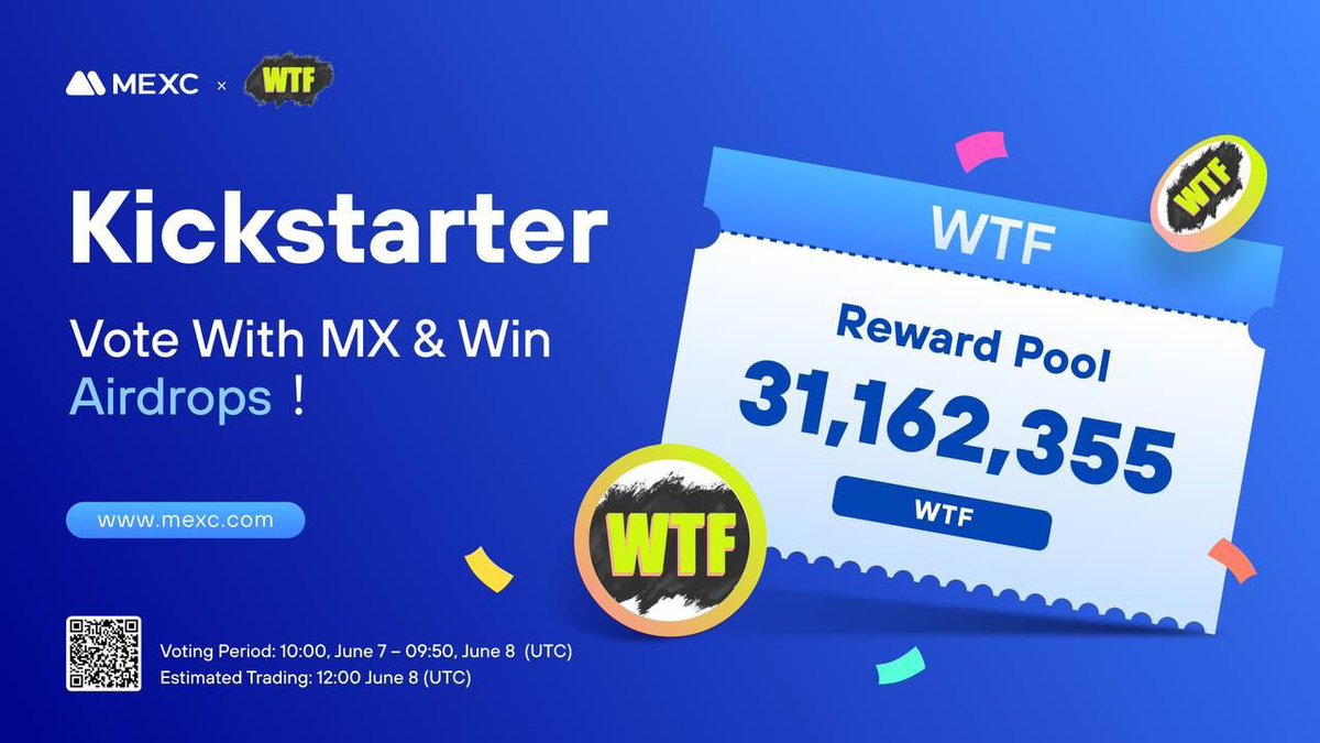 [Initial Listing]MEXC Kickstarter - Vote untuk Menangkan Airdrops 31.162.355 WTF (WTF) Gratis!

🔹Kelayakan Pendaftaran: Hold setidaknya 1.000 MX atau lebih selama 15 hari berturut-turut sebelum 06-06-2023 23:00 (WIB)

🔹Detail: mexc.com/en-US/support/…