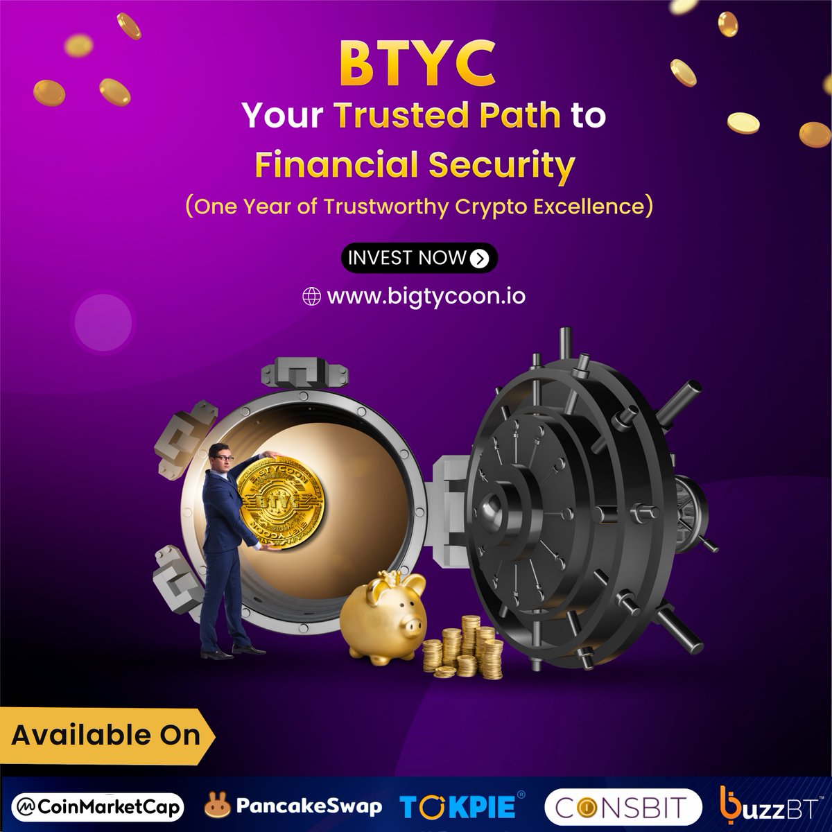 '🔒 BTYC: Your Trusted Path to Financial Security! 💼 Experience one year of trustworthy crypto excellence and safeguard your future with confidence. 💪 Join our community and unlock the potential of BTYC for a secure financial journey. 🚀 Don't miss out on this opportunity for…