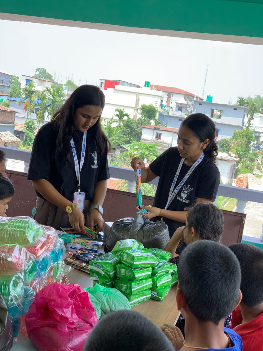 teamsrkfc's tweet photo. To celebrate #3MonthsToJawan, Team SRK Nepal geared up for a charity event in Jhapa. The team led by our female members distributed the necessary items: notebook, pads, games, and many more things in the Handicapped Support Committee, Jhapa (Mechinagar).

They also cooked food for them, played with them, and made everyone's day with this kind gesture.

#Jawan #ShahRukhKhan