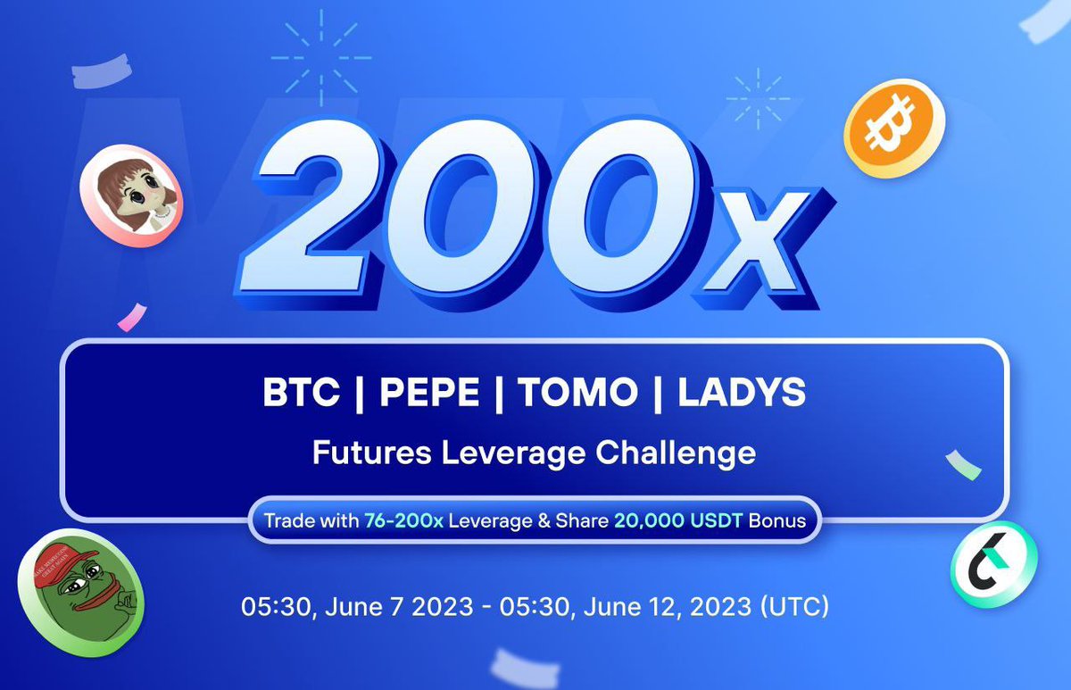 🎉MEXC Futures Meluncurkan "76-200x Futures Leverage Challenge". Trade Perpetual Contract BTC, PEPE, TOMO, dan LADYS USDT-M untuk Memenangkan Bonus 20.000 USDT (6/7-6/12, Acara Hot Futures)
⏰Periode acara: 12:30, 7 Juni 2023 - 12:30, 12 Jun 2023(WIB)

🔗：mexc.com/en-US/support/…