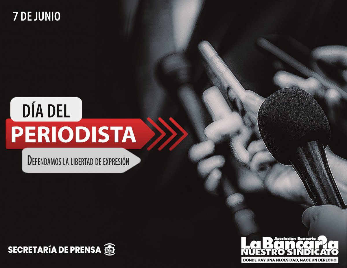 SergioOPalazzo's tweet photo. Felíz día para todos los y las periodistas en su día. https://t.co/kVFkxvnpTM