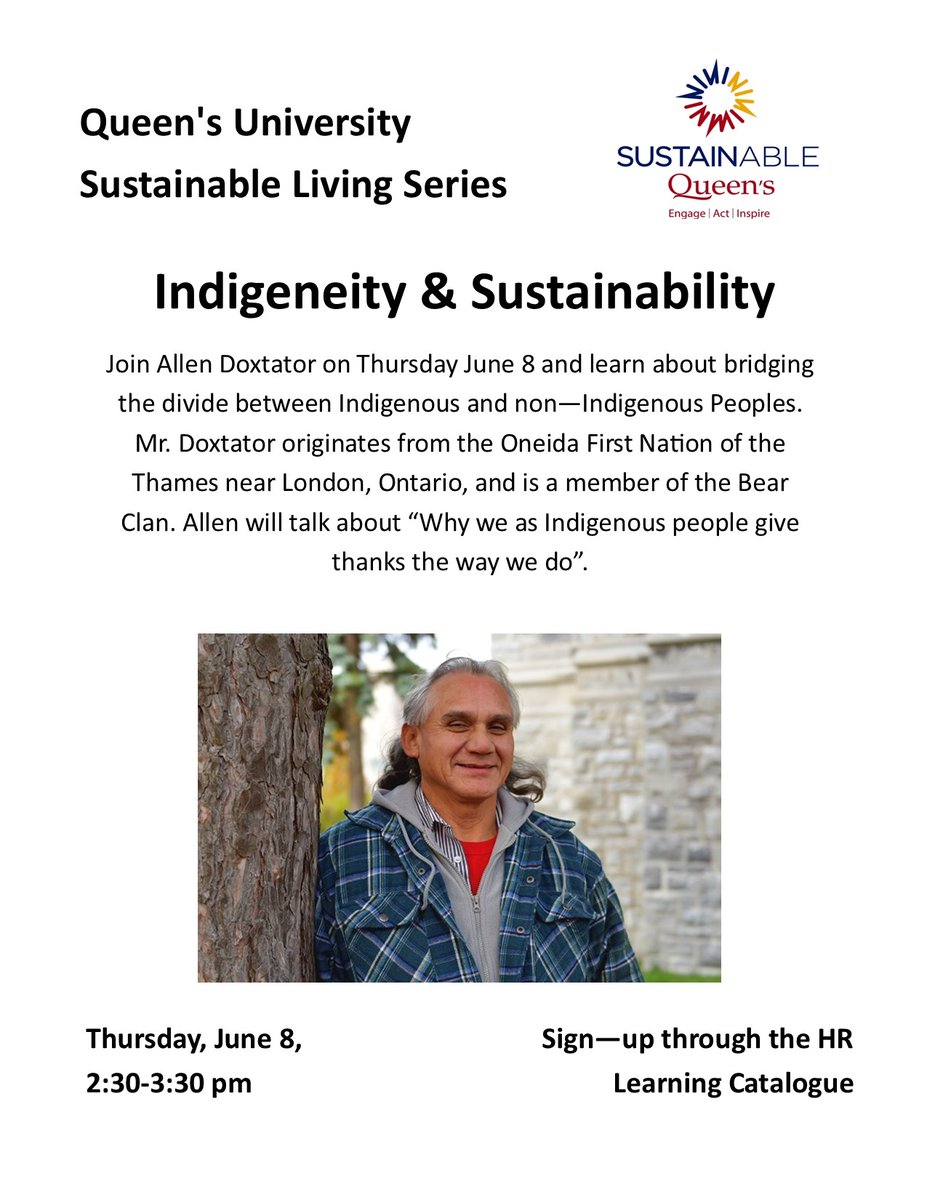 Register for the final Sustainable Living Series session of the year with Allen Doxtator on Thursday June 8 from 2:30-3:30pm. reg.abcsignup.com/reg/event_page…