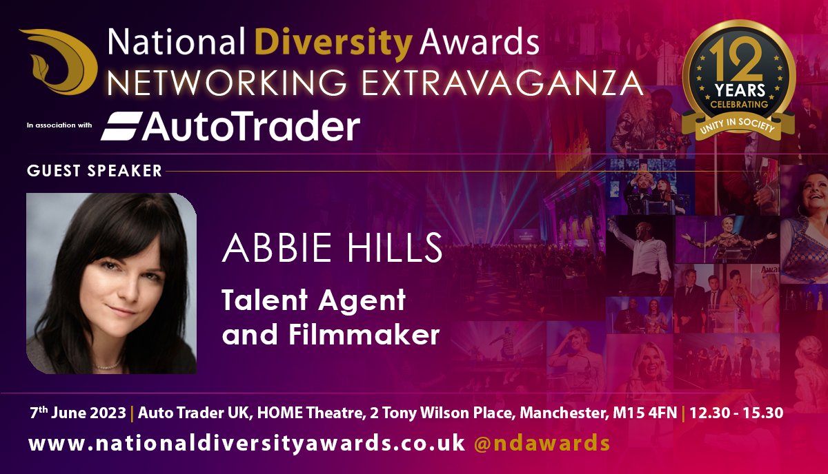 Winner of the #NDA21 Positive Role Model Award for Disability, we are thrilled to introduce Talent Agent and Filmmaker Abbie Hills to address our audience with her story and her journey post #NDA's! #NationalDiversityAwards