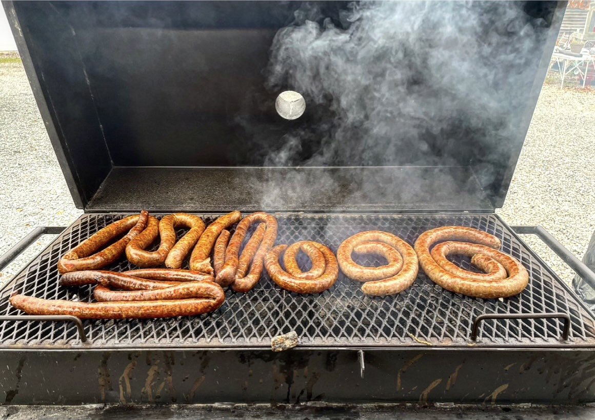 Good Morning BBQ Warriors! 

I sure wish y’all could smell our breakfast this morning….Homemade sausage, cold smoked, then grilled! 
.
.
myronmixon.com