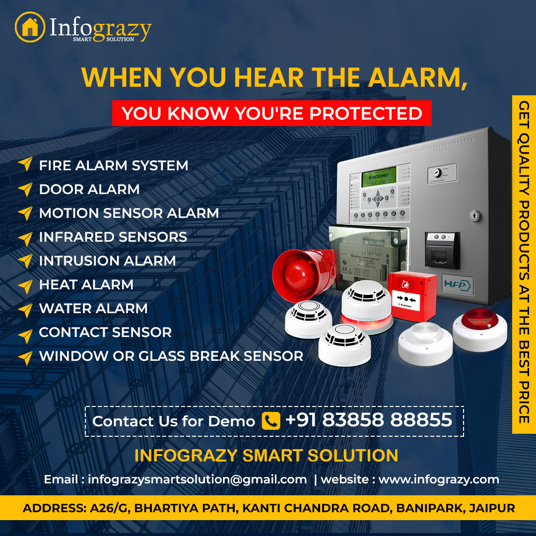infograzy's tweet photo. When you hear the alarm, you know you're protected. We offer a range of quality products at the best price. Ensure the safety of your space with our reliable alarm systems and sensors.

Connect👇 
(+91) 83858-88855 
Infograzysmartsolution@gmail.com 
https://t.co/5YMcAdyGix https://t.co/dKpDihqwQk