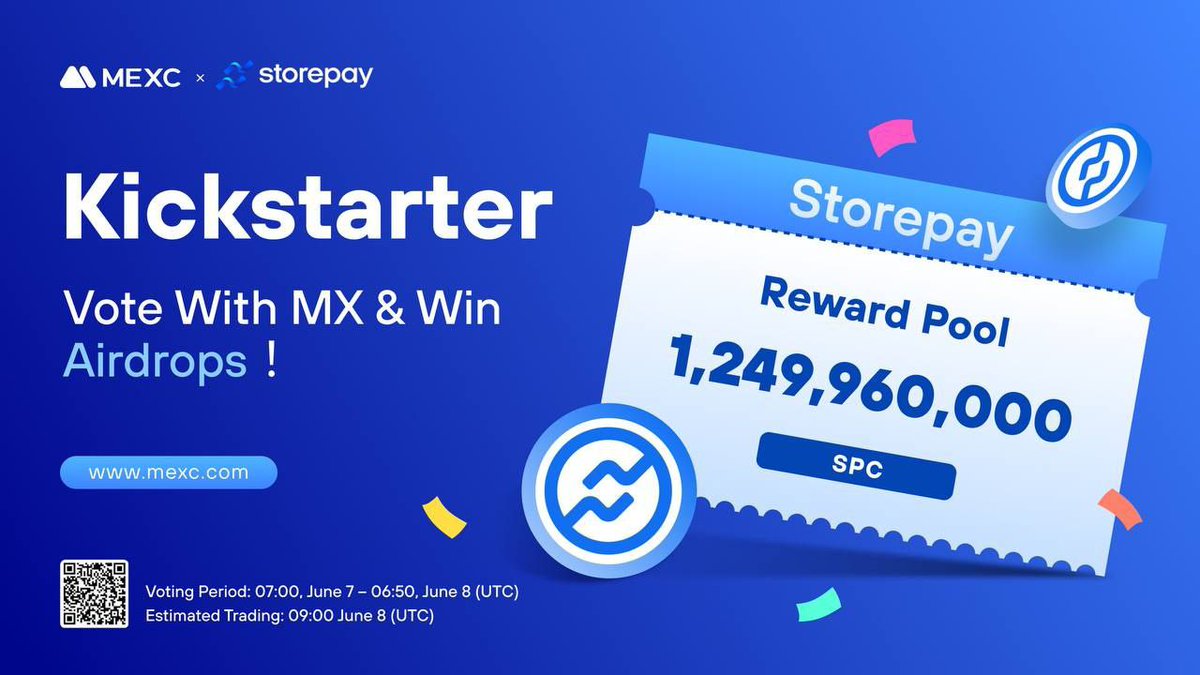MEXC Kickstarter - Vote untuk Menangkan Airdrop 1.249.960.000 Storepay (SPC) Gratis!

🔹Kelayakan Pendaftaran: Hold setidaknya 1.000 MX atau lebih selama 15 hari berturut-turut sebelum 06-06-2023 23:00 (WIB)

🔹Detail: mexc.com/en-US/support/…