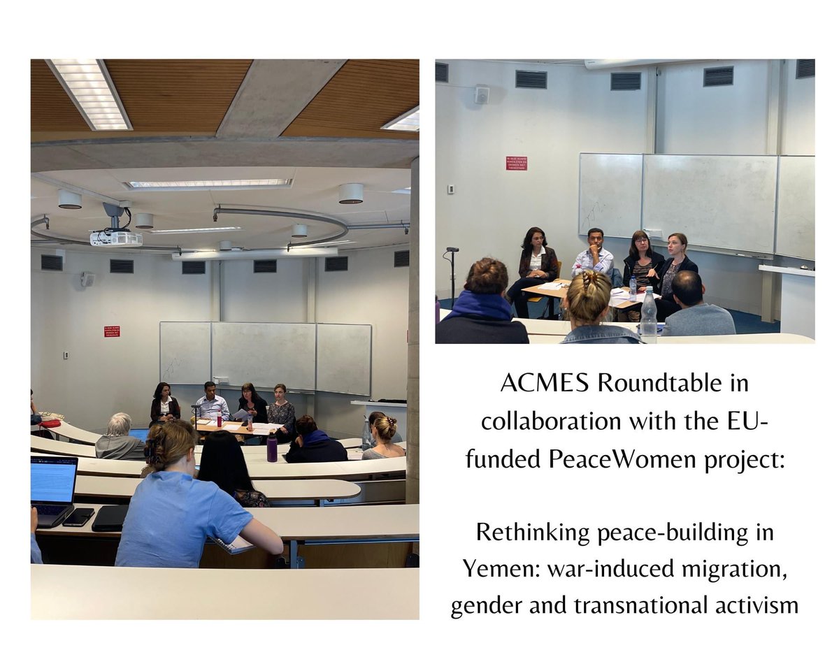 AcmesUva's tweet photo. Moments from ACMES roundtable organized in collaboration with the EU-funded PeaceWomen project. 

Thanks to all speakers and participants for a thoughtful discussion! https://t.co/epoKKejIb5