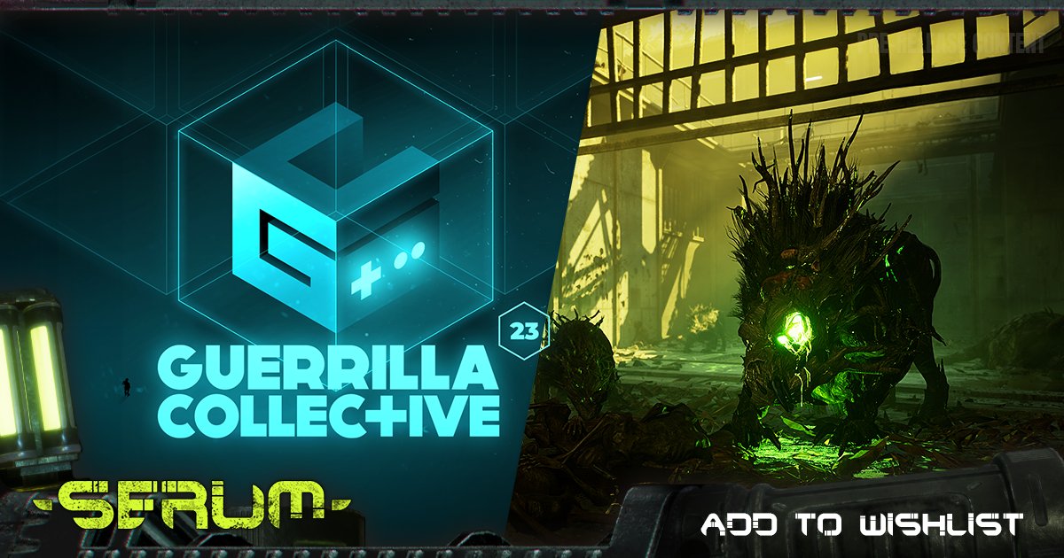 GameIsland2's tweet photo. Brace yourselves, Serum 🧪 is headed to the @GuerrillaCollec Collective Online Showcase today starting at 18:00 CEST! 

Don't miss the exclusive premiere of our latest trailer and witness the heart-pounding action unfold. 

#Serum #GuerillaCollective https://t.co/i2RarRLlj6