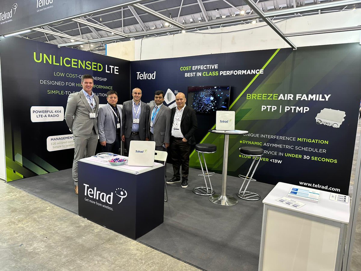 TelradNetworks's tweet photo. Don't miss out on this opportunity to meet our team of highly skilled experts. 
Remember to visit booth 4J2-14. We look forward to seeing you! 
@CommunicAsia 2023
#Telrad #BreezeAirisintheAir #LTE #pLTE #ptp #PtMP https://t.co/AWuCzPwILH