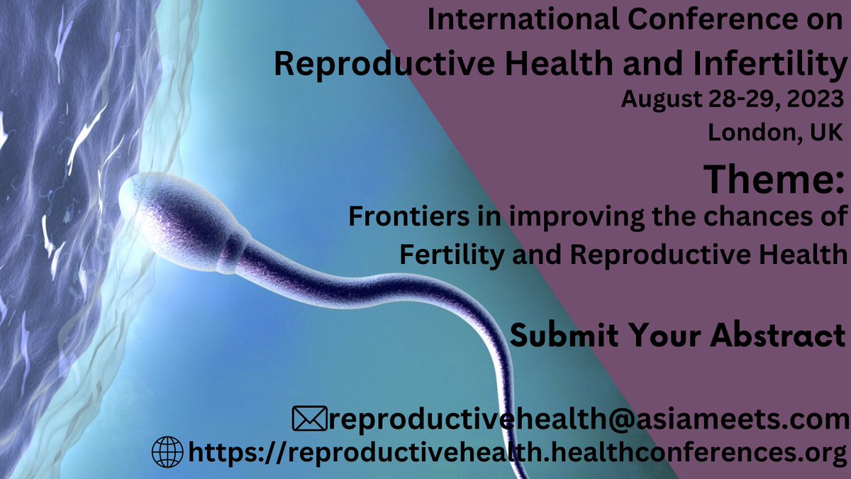 ReproductiveM's tweet image. Join us at the #International Conference on Reproductive Health and Infertility in London, #UK, August 28-29, 2023! Explore the latest advancements, connect with experts, and exchange ideas for improving reproductive care. #ReproductiveHealth #InfertilityConference #London2023
