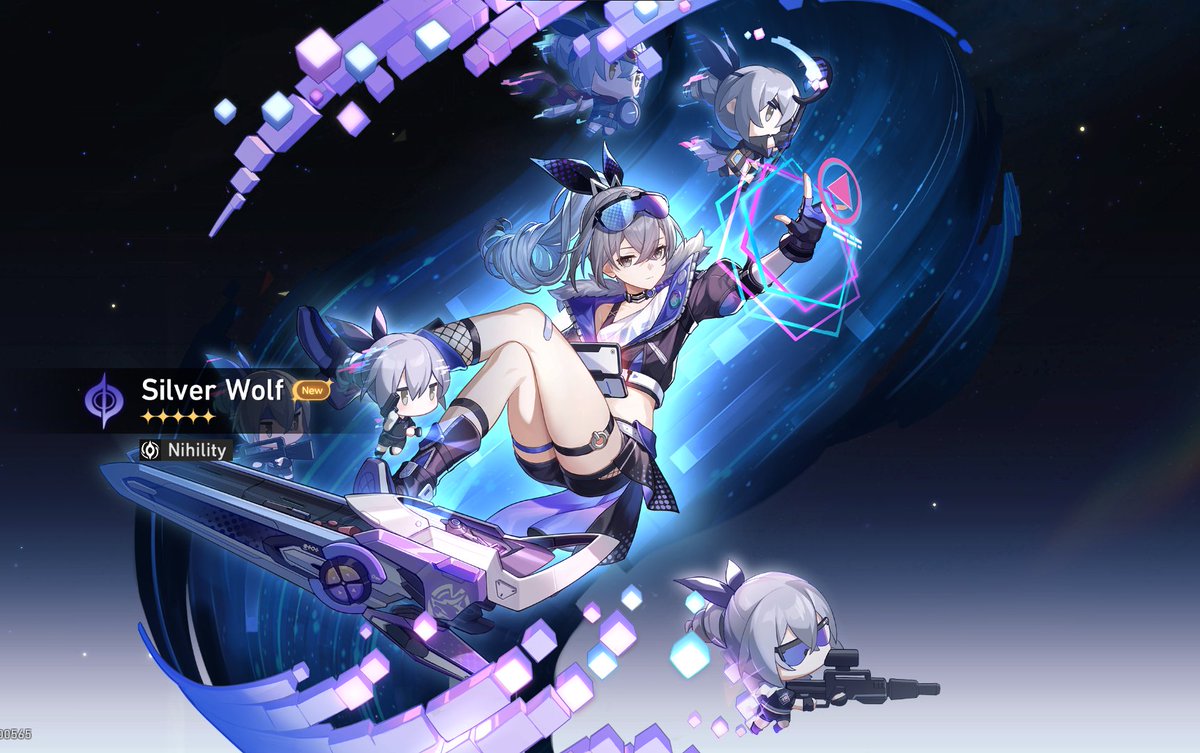 LordSkyy's tweet photo. My F2P plan: 4 star pity at 6, might as well try for an E2 Dan. 5 star pity at 8, we're safe for Luocha.
Game: Have a Silver Wolf instead!
#HonkaiStarRail https://t.co/0Fj10s221w
