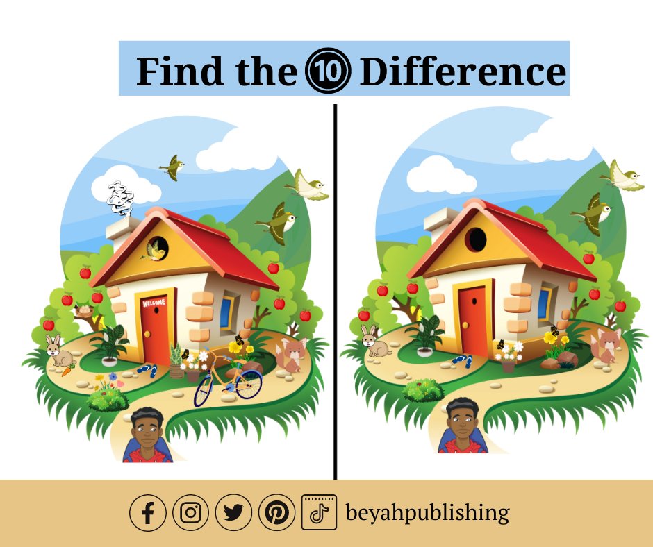 beyahpublishing's tweet photo. Find the 🔟 Difference🔍
Attention to detail is key!Keep your eyes peeled and compare these images closely to find the disparities.
#learn more about my #book 👉https://t.co/lOYmxHQOW9
#Authors #amwriting #WritingCommunity #booklover #ReadingCommunity #WritingCommunity https://t.co/bC4pTn4t5W