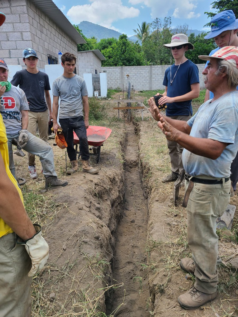 Our work this week includes helping to build a wall that will offer protection to the single mothers who will soon inherit these homes.