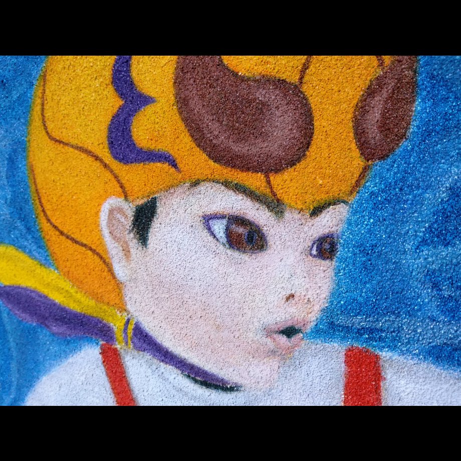 RAMWT888's tweet photo. 今日は、作品紹介です。
「Awake! And stand up!」
04/2007
Canvas Acrylic sand
606×727mm

下地にはメディウムに砂を混ぜてノスタルジックな雰囲気を出してます。
昭和の看板の雰囲気も感じるような構図を意識して描きました。😊

https://t.co/uyu94NX4d5

#少年ヒーロー　#昭和感 https://t.co/03k8KG0J0I