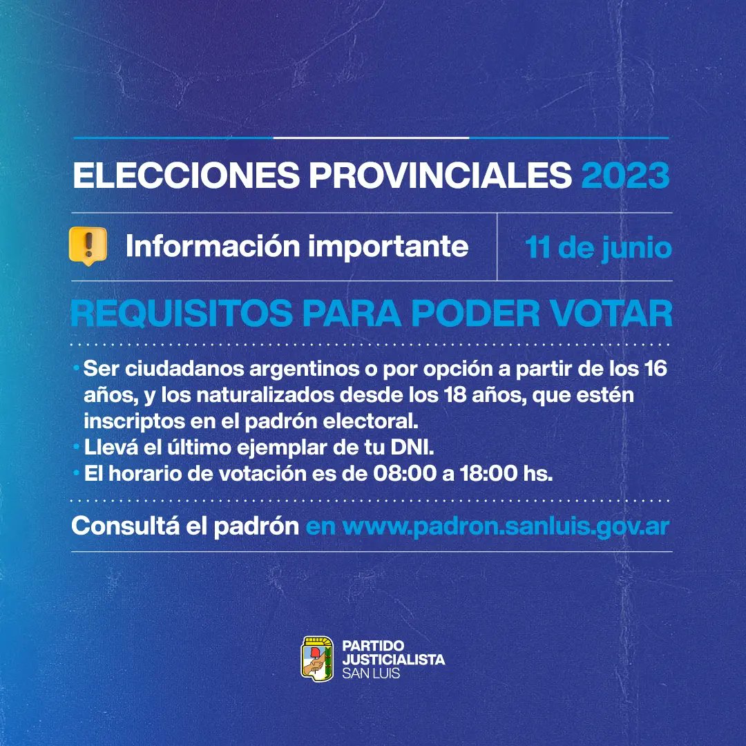 #Eleccionesprovinciales2023
#11Dejunio