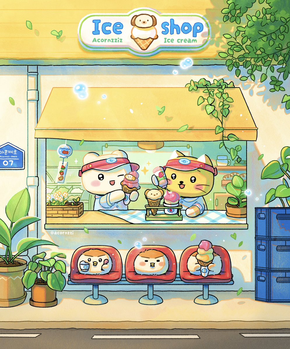 🍧🍦❄️
아이스크림 가게
#illust